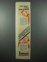 1937 Beeman&#39;s Pepsin Gum Ad - Real Flavor - £13.82 GBP