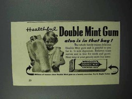 1938 Wrigley&#39;s Doublemint Gum Ad - Healthful - £14.49 GBP