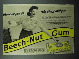 An item in the Collectibles category: 1940 Beech-Nut Gum Ad - Wherever you go Take Flavor With You