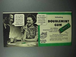 1940 Wrigley&#39;s Doublemint Gum Ad - Refreshing - £14.62 GBP