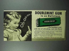 1941 Wrigley&#39;s Doublemint Gum Ad - So Delicious - £14.49 GBP