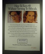 1995 Acuvue Contact Lenses Ad - How to Turn 40 - £14.78 GBP