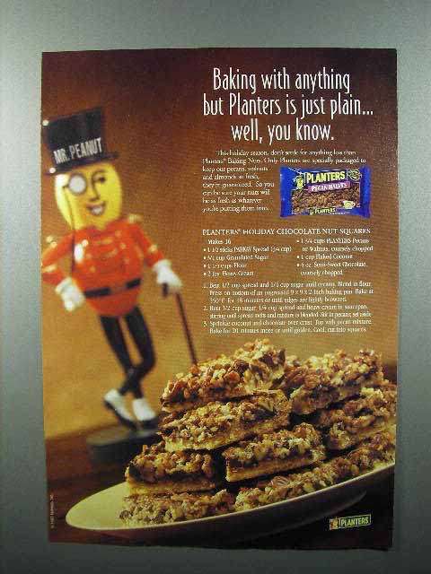 1997 Planters Pecan Halves Ad - Chocolate Nut Squares - $18.49