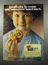 1979 M&amp;M&#39;s Candy Ad - Cookie With mmmmmm Baked into - $18.49