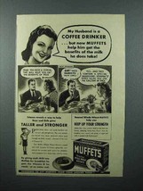 1940 Quaker Oats Muffets Cereal Ad - Coffee Drinker - £14.82 GBP