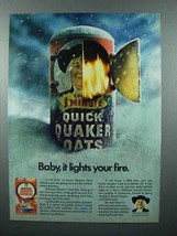 1972 Quaker Oats Ad - Baby, It Lights Your Fire - $18.49