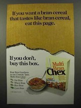 1991 Ralston Multi Bran Chex Cereal Ad - Eat This Page - £14.45 GBP