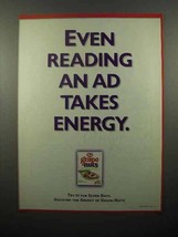 1999 post Grape-Nuts Cereal Ad, Reading Ad Takes Energy - £14.48 GBP