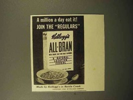 1940 Kellogg&#39;s All-Bran Cereal Ad, Million A Day Eat It - £14.78 GBP