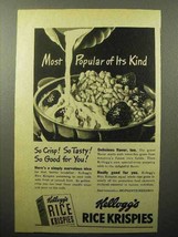 1944 Kellogg's Rice Krispies Cereal Ad - Most Popular - $18.49