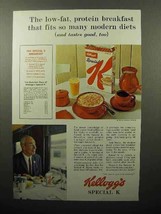 1963 Kellogg&#39;s Special K Cereal Ad - Low-fat, protein - £14.62 GBP