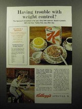 1964 Kellogg&#39;s Special K Cereal Ad - Trouble With Weight Control - £14.78 GBP