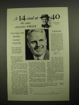 1928 Colgate's Ribbon Dental Cream Toothpaste Ad - At 14 and at 40 - $18.49