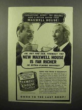1941 Maxwell House Coffee Ad - Is Far Richer - £14.76 GBP