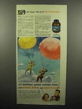 1945 Maxwell House Coffee Ad, George Burns Gracie Allen - $18.49