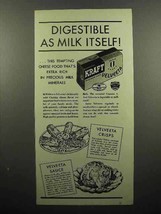 1936 Kraft Velveeta Cheese Ad - Digestible as Milk - $18.49