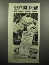 1945 Borden's Eagle Condensed Milk Ad - Berry Ice Cream - £14.50 GBP