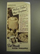 1937 Del Monte Sliced Pineapple Ad - Meal Brightener - £14.78 GBP