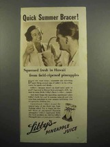 1937 Libby&#39;s Pineapple Juice Ad - Quick Summer Bracer! - $18.49