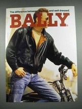 1992 Bally Fashion Ad - Leather Jacket - $18.49