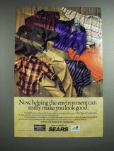 1990 Sears OshKosh Clothing Ad - Helping Environment - $18.49