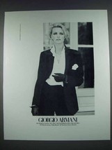 1991 Giorgio Armani Designer Fashion Ad - $18.49