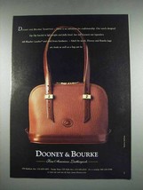 1997 Dooney &amp; Bourke Zip-Zip Satchel Bag Ad - £14.53 GBP