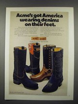 1974 Acme Western Boots, Dingo Boots Ad - Denims - £13.82 GBP