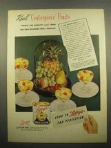 1946 Libby&#39;s Fruit Cocktail Ad, Real Centerpiece Fruits - £14.54 GBP