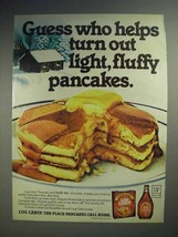 1978 Log Cabin Syrup Ad - Light, Fluffy Pancakes - £14.54 GBP