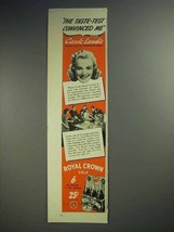 1941 Royal Crown RC Cola Soda Ad - Carole Landis - $18.49