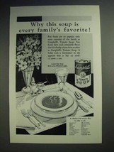 1929 Campbell's Tomato Soup Ad - Family's Favorite - $18.49