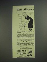 1942 Lipton's Continental Noodle Soup Mix Ad - Aunt Abby - $18.49
