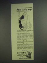 1942 Lipton's Continental Noodle Soup Mix Ad - Aunt Abby Says - $18.49