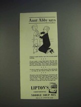 1942 Lipton's Continental Noodle Soup Mix Ad - Aunt Abby Says Math Teacher - £14.45 GBP