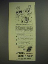1944 Lipton's Continetnal Noodle Soup Ad - Scrumptious - $18.49