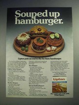 1978 Lipton Soup Mix Ad - Souped up Hamburger - $18.49