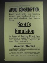 1894 Scott&#39;s Emulsion Ad - Avoid Consumption! - $18.49