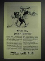 1929 Parke, Davis & Co. Pharmaceutical Ad - You're Out! - $18.49