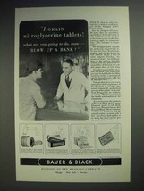 1930 Bauer &amp; Black Medical Ad - Nitroglycerine Tablets - £14.55 GBP