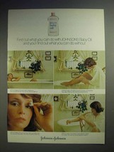1973 Johnson's Baby Oil Ad - What You Can Do With - $18.49
