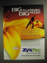 1997 Pfizer Zyrtec Allergy Medicine Ad - $18.49