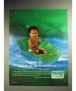 2001 Huggies Natural Care Baby Wipes Ad - Delicate - £14.78 GBP