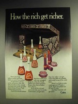 1972 Cutex Nail Polish, Lip Colors Ad - Rich Get Richer - £14.44 GBP
