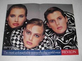 1989 Revlon Makeup Ad - The Most Unforgettable Women - $18.49