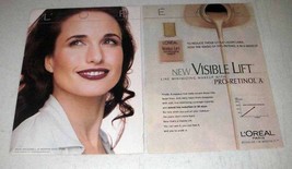 1999 L&#39;Oreal Visible Lift Makeup Ad - Andie MacDowell - $18.49