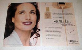 2000 L&#39;Oreal Visible Lift Makeup Ad - Andie MacDowell - $18.49