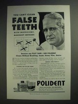 1941 Polident Ad -Clean False Teeth - £14.45 GBP