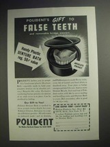 1942 Polident Ad - Gift to False Teeth - £14.45 GBP