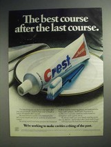 1980 Crest Toothpaste Ad - Best After the Last Course - £14.50 GBP